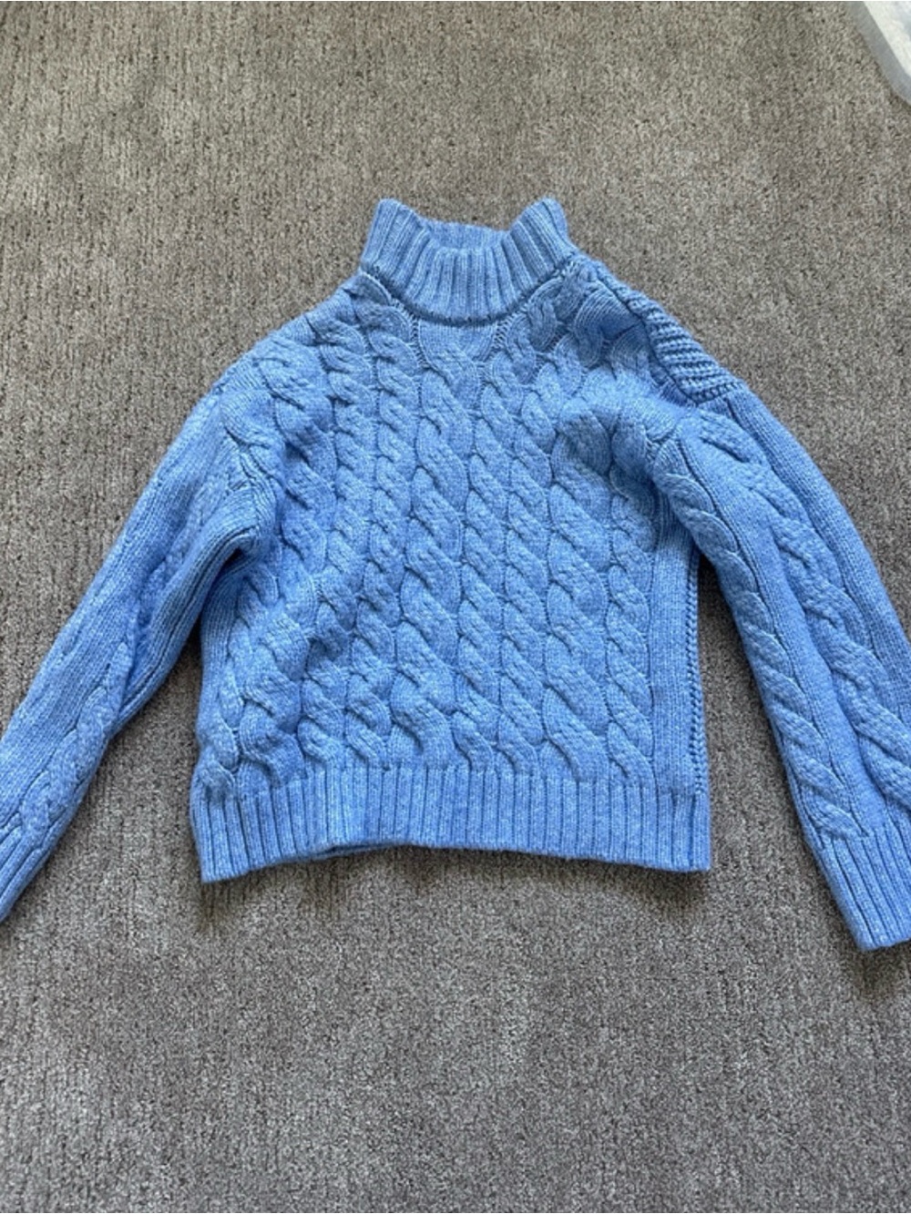 H&M Light Blue Cable Knit Turtleneck Sweater
